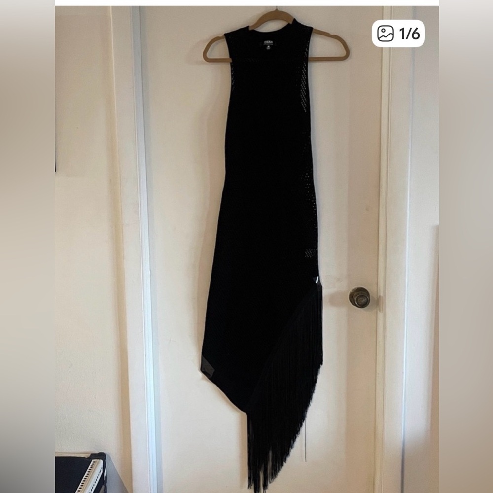 Hera Collection Black Maxi Dress with Fringe